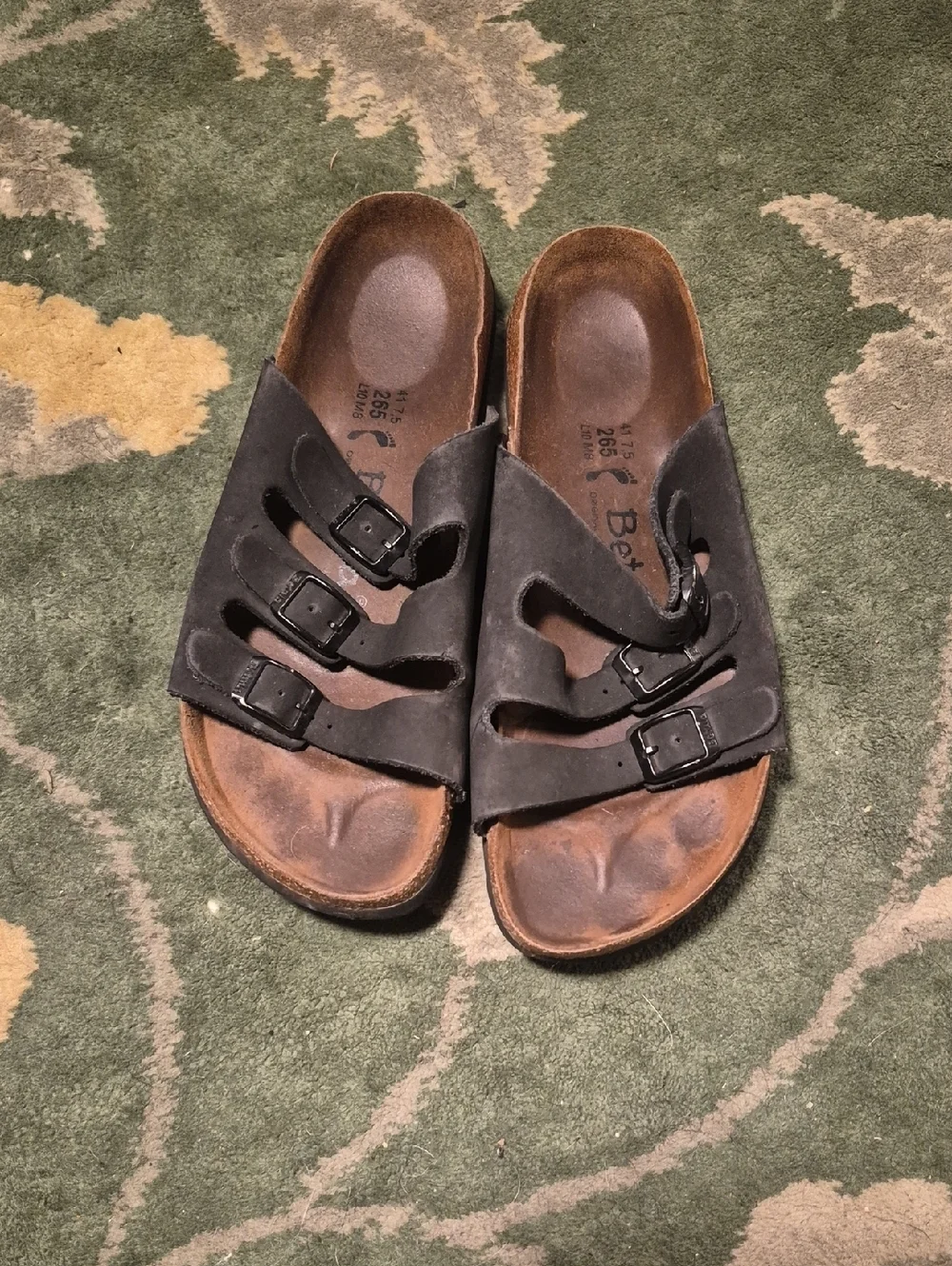 Birkenstock Black Triple-Buckle Sandals